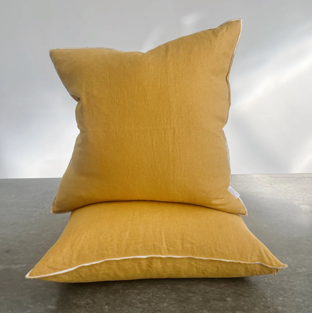 Classico Heavy Linen Cushion Cover - Turmeric
