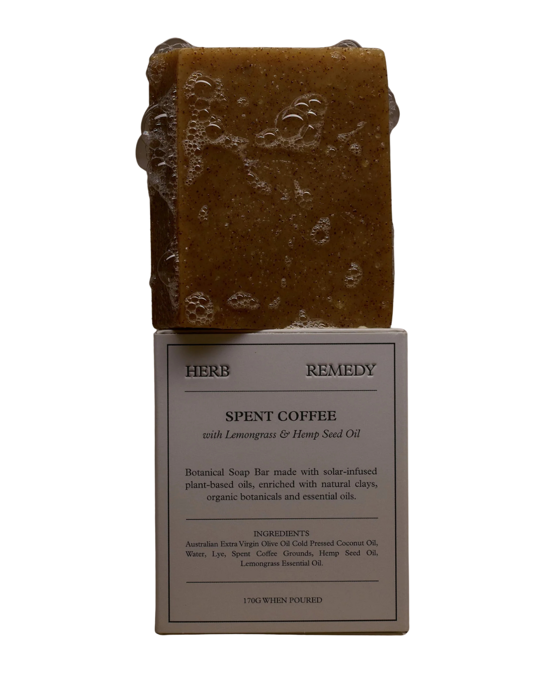 Botanical Bar: Spent Coffee Soap with Lemongrass & Hemp Seed Oil