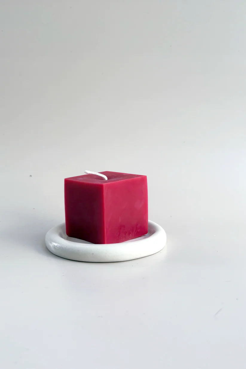 Geometric 1 Candle - Red
