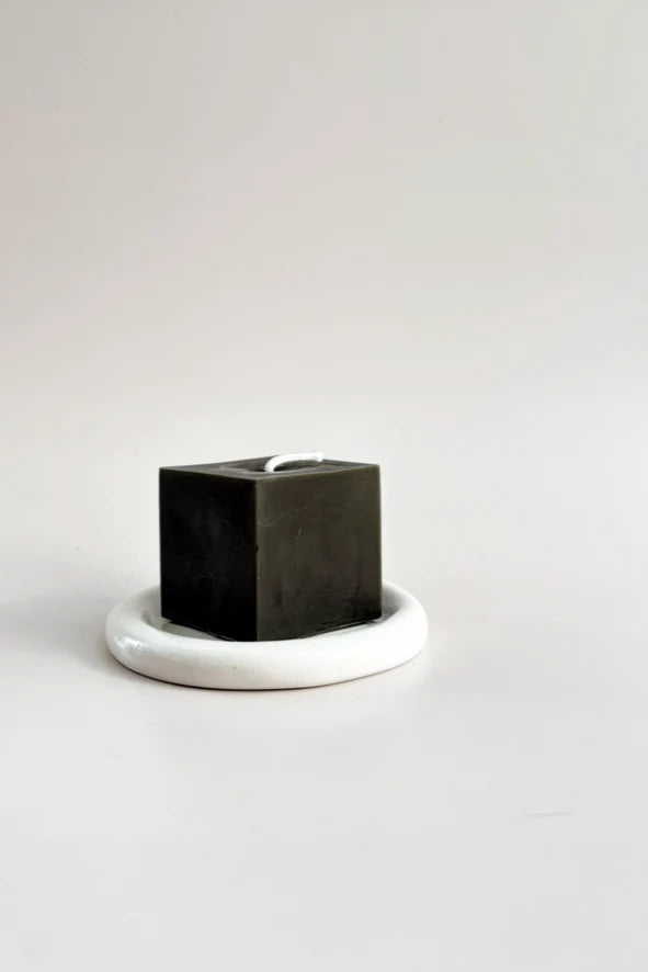 Geometric 1 Candle - Moss