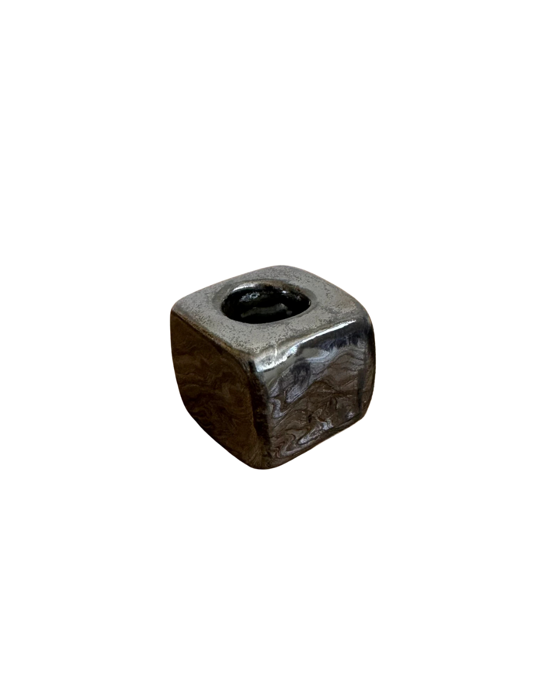 Cube Candle Holder - Chrome