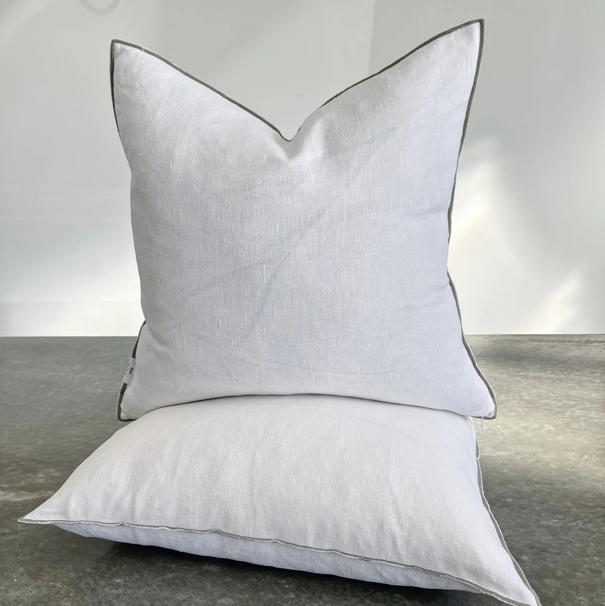 Classico Heavy Linen Cushion Cover - White