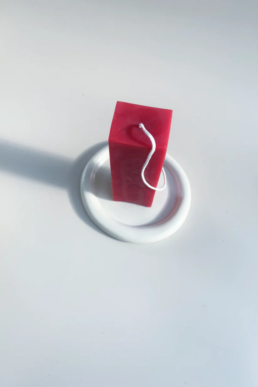 Geometric 2 Candle - Red