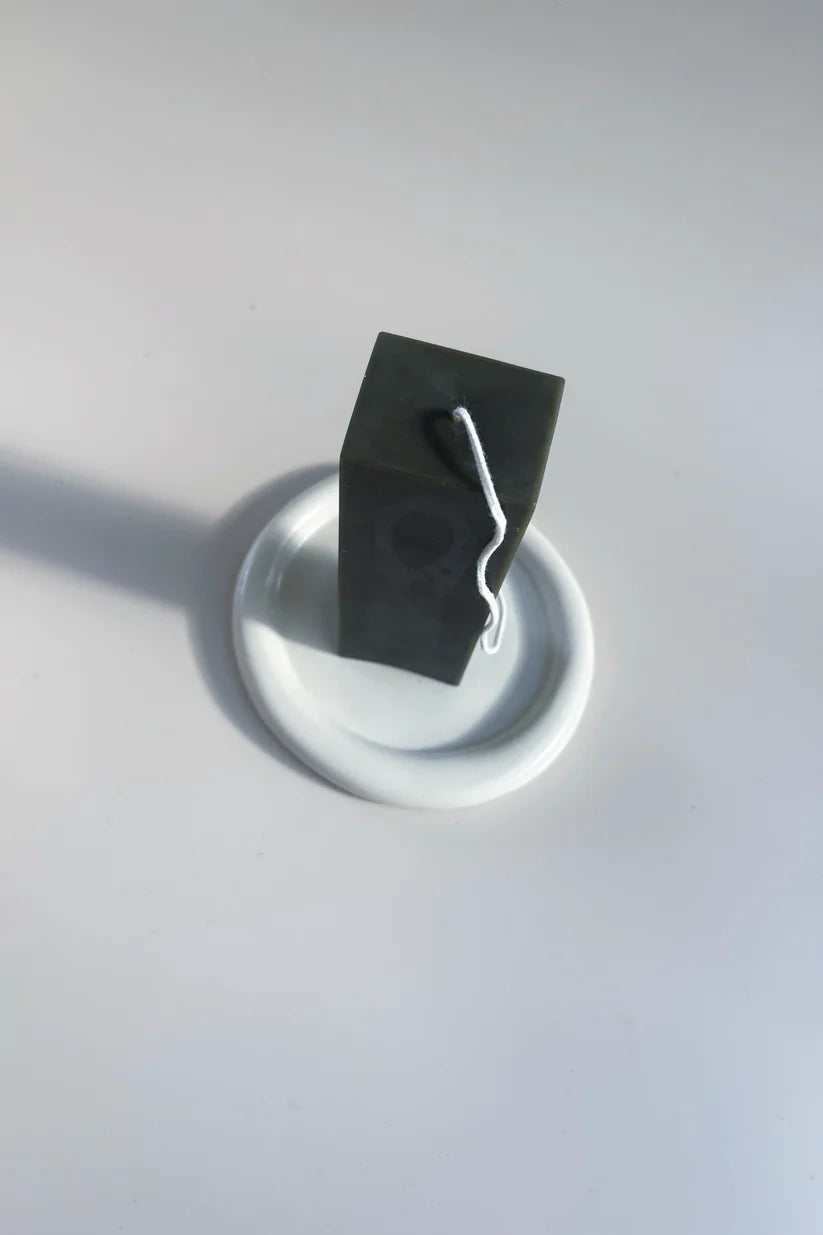 Geometric 2 Candle - Moss