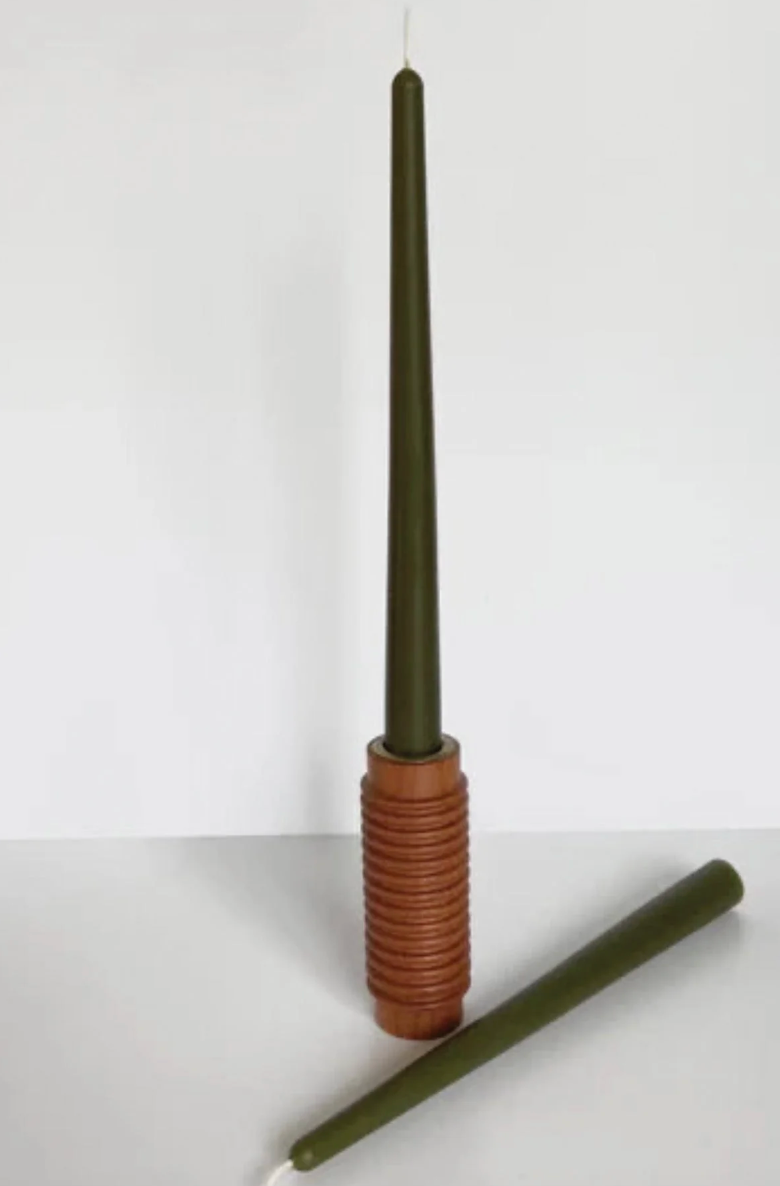 Dinner Taper Candle Pair - Moss