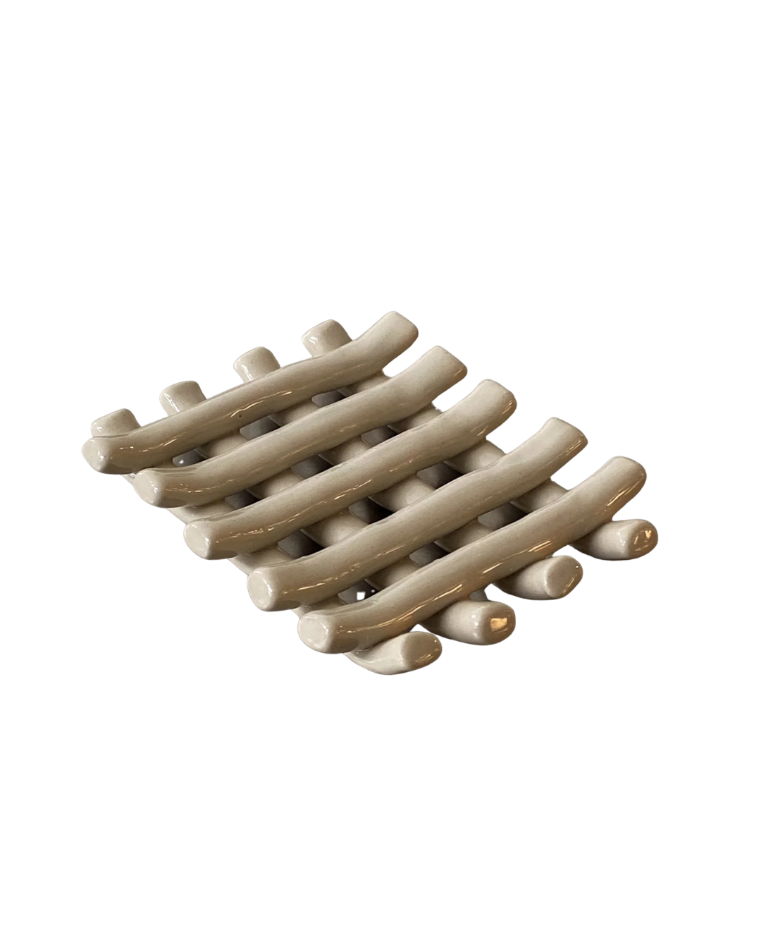 Grid Soap Dish - Cream