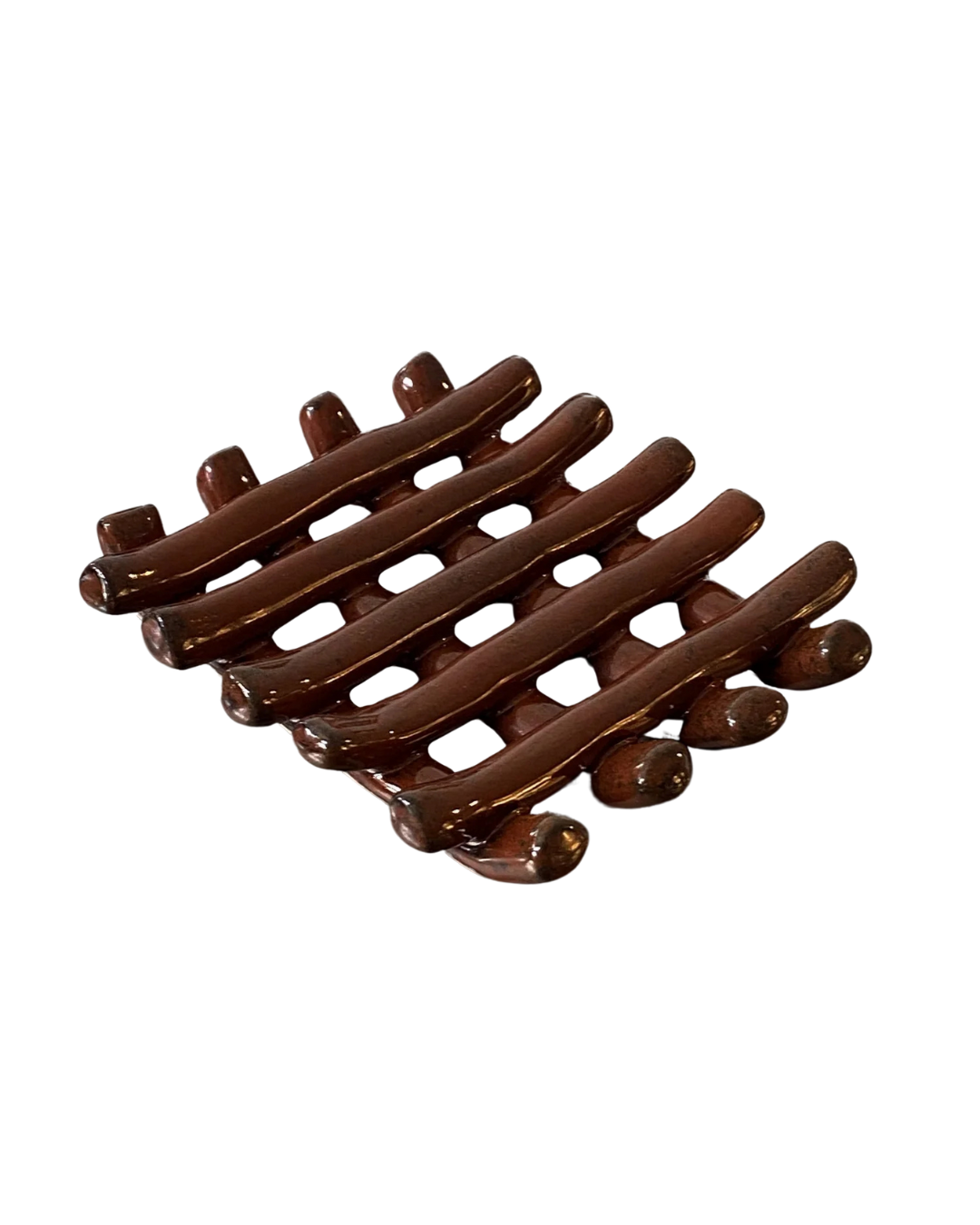 Grid Soap Dish - Red Ash